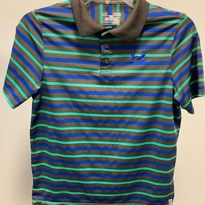 Boys Striped Large Under Armour Golf Shirt